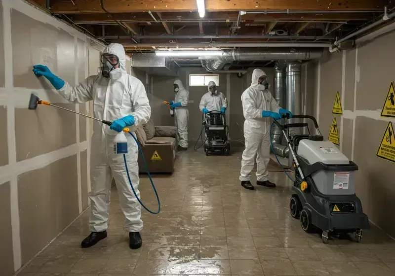 Basement Moisture Removal and Structural Drying process in Marion, IN